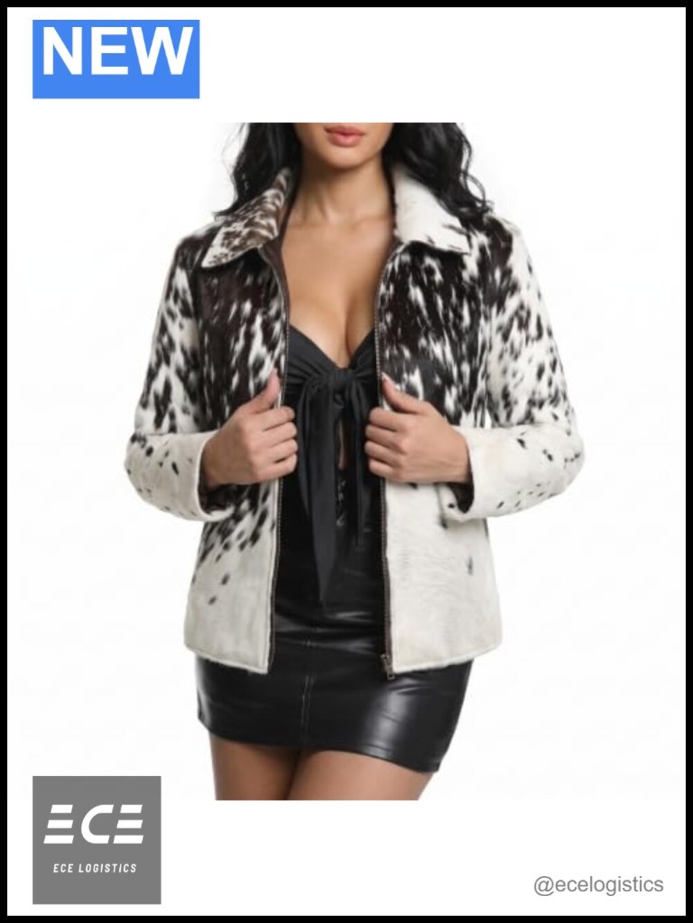 Hair-On Cowhide Leather Jacket Straight Fit Handcrafted Real Fur